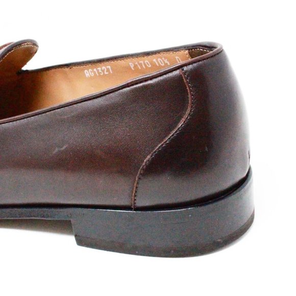 SALVATORE FERRAGAMO #43035 Mens Brown Leather Shoes (US 10.5 EU 41.5) main image 4